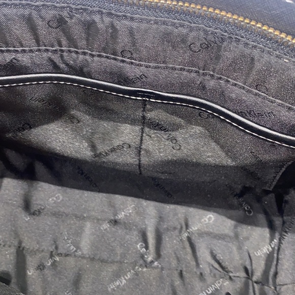 Calvin Klein black white chevron handbag NWT - Picture 8 of 11